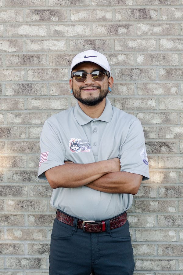 Jorge Tapia, technician at KM Heating and Cooling