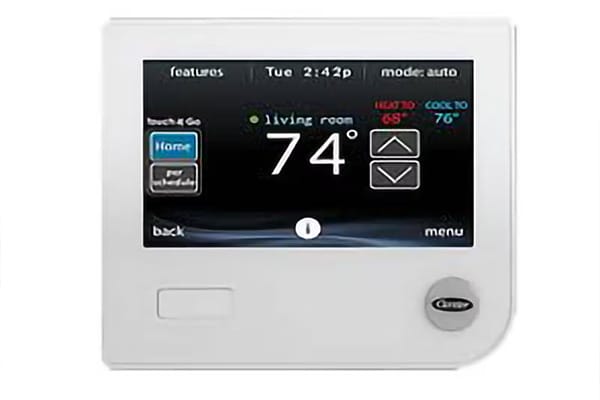 smart thermostat with touchscreen