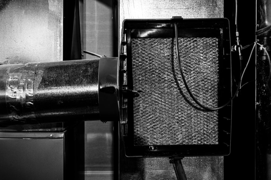 Interior of whole home humidifier