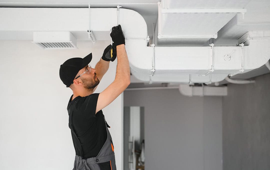 man working on a whole home system
